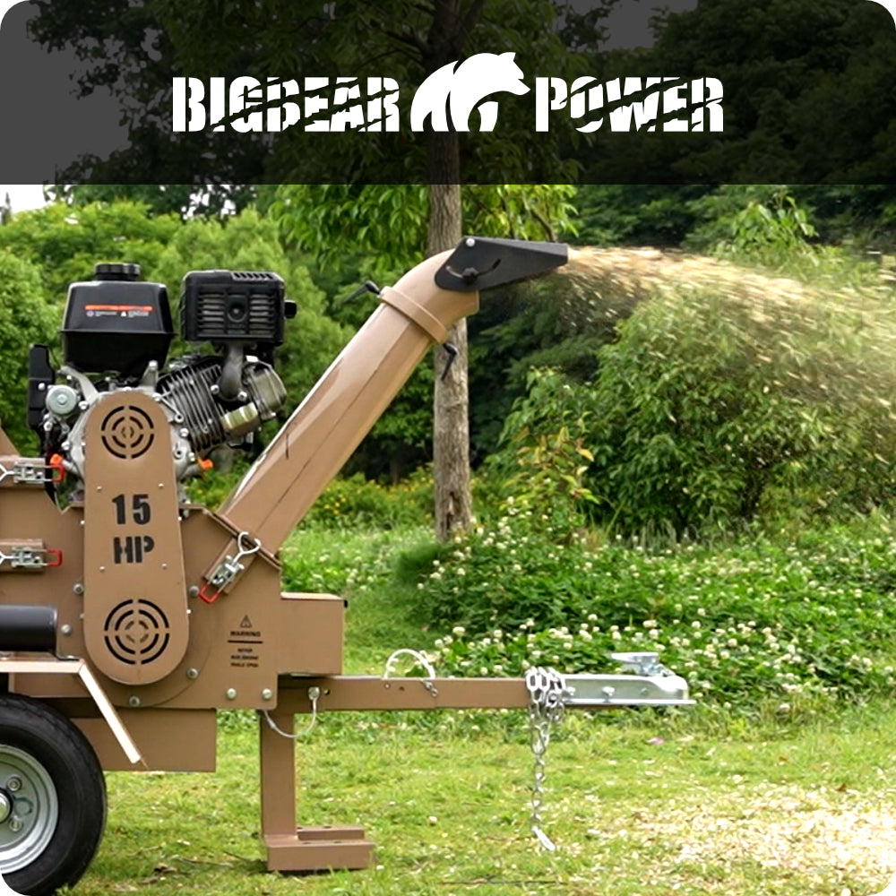 BigBear Power BBC52 Tornadic Wood Chipper 15HP Electric Start 12.7cm Capacity