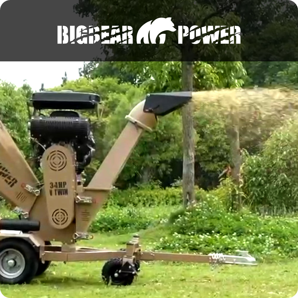 BigBear Power BBC72 Wood Chipper 34HP Electric Start 17.8cm Capacity