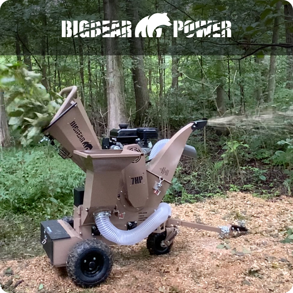 BigBear Power BBC31E Tornadic Wood Chipper 7HP Electric Start 7.6cm Capacity