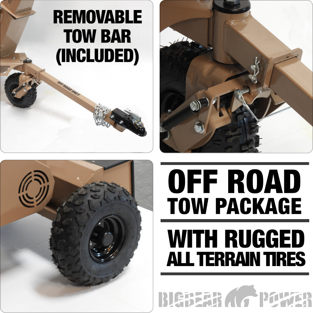 BigBear Power BBC31E Tornadic Wood Chipper 7HP Electric Start 7.6cm Capacity