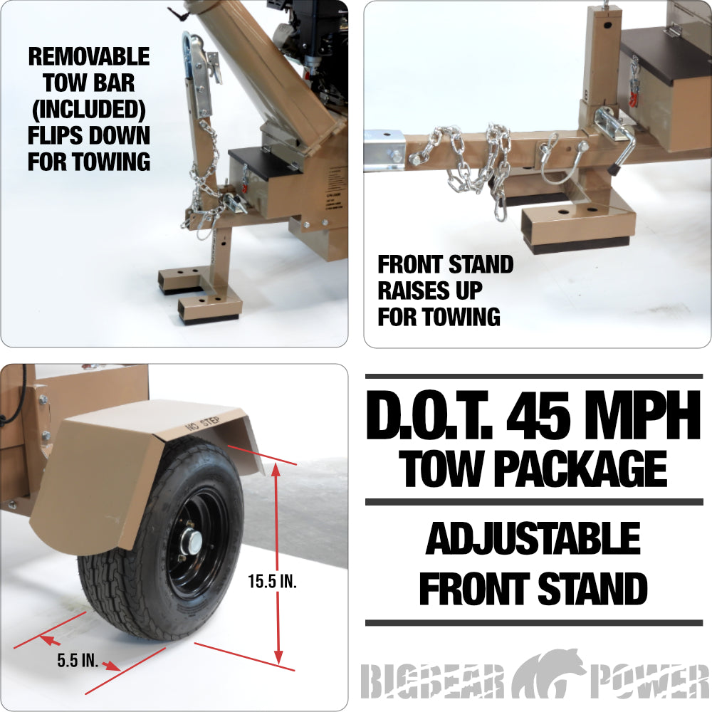BigBear Power BBC52 Tornadic Wood Chipper 15HP Electric Start 12.7cm Capacity