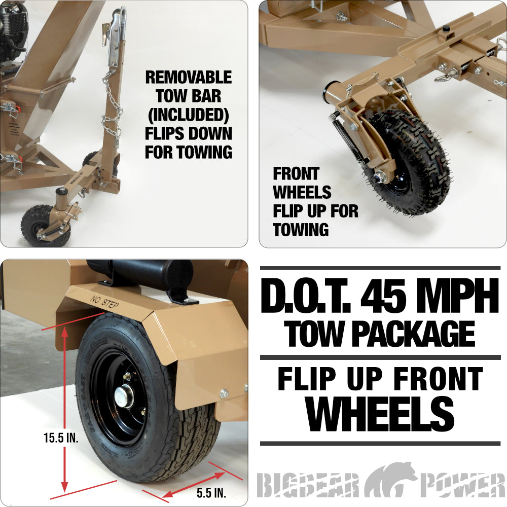BigBear Power BBC62 Wood Chipper 20HP Electric Start 15.2cm Capacity