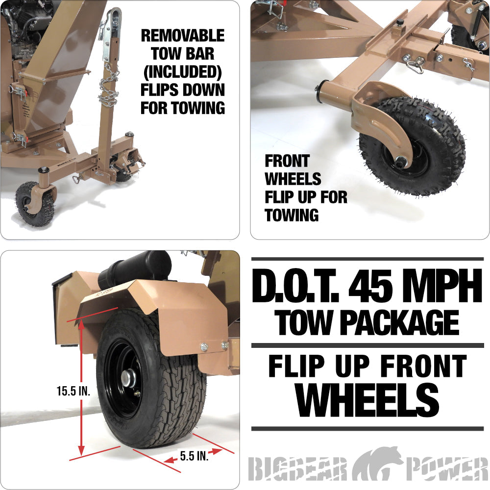 BigBear Power BBC72 Wood Chipper 34HP Electric Start 17.8cm Capacity