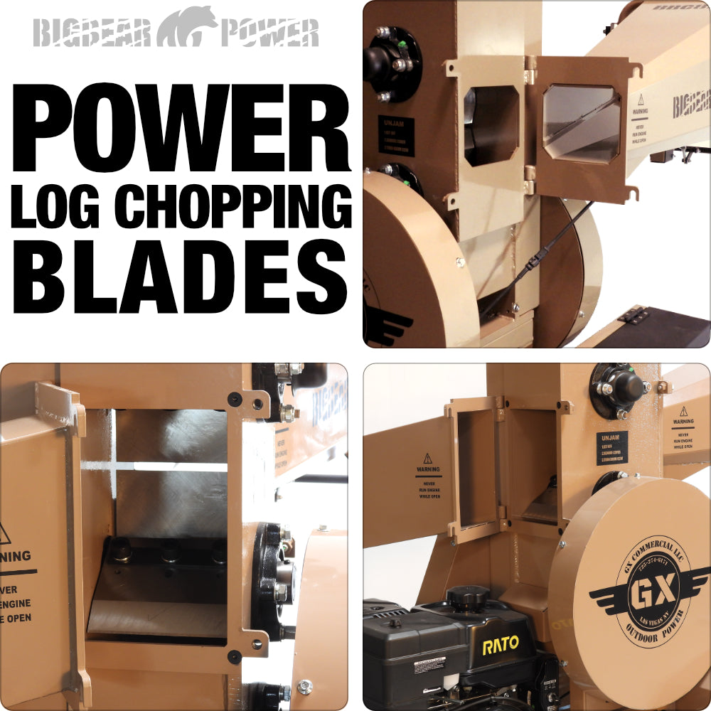 BigBear Power BBC82 Wood Chipper 15HP Electric Start 12.7cm Capacity