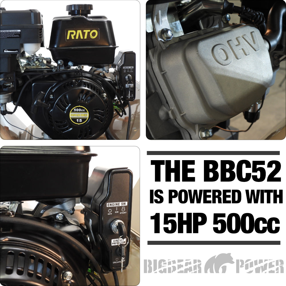BigBear Power BBC52 Tornadic Wood Chipper 15HP Electric Start 12.7cm Capacity
