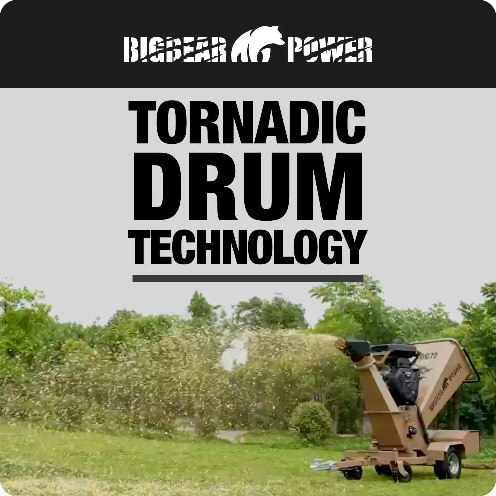 BigBear Power BBC72 Wood Chipper 34HP Electric Start 17.8cm Capacity