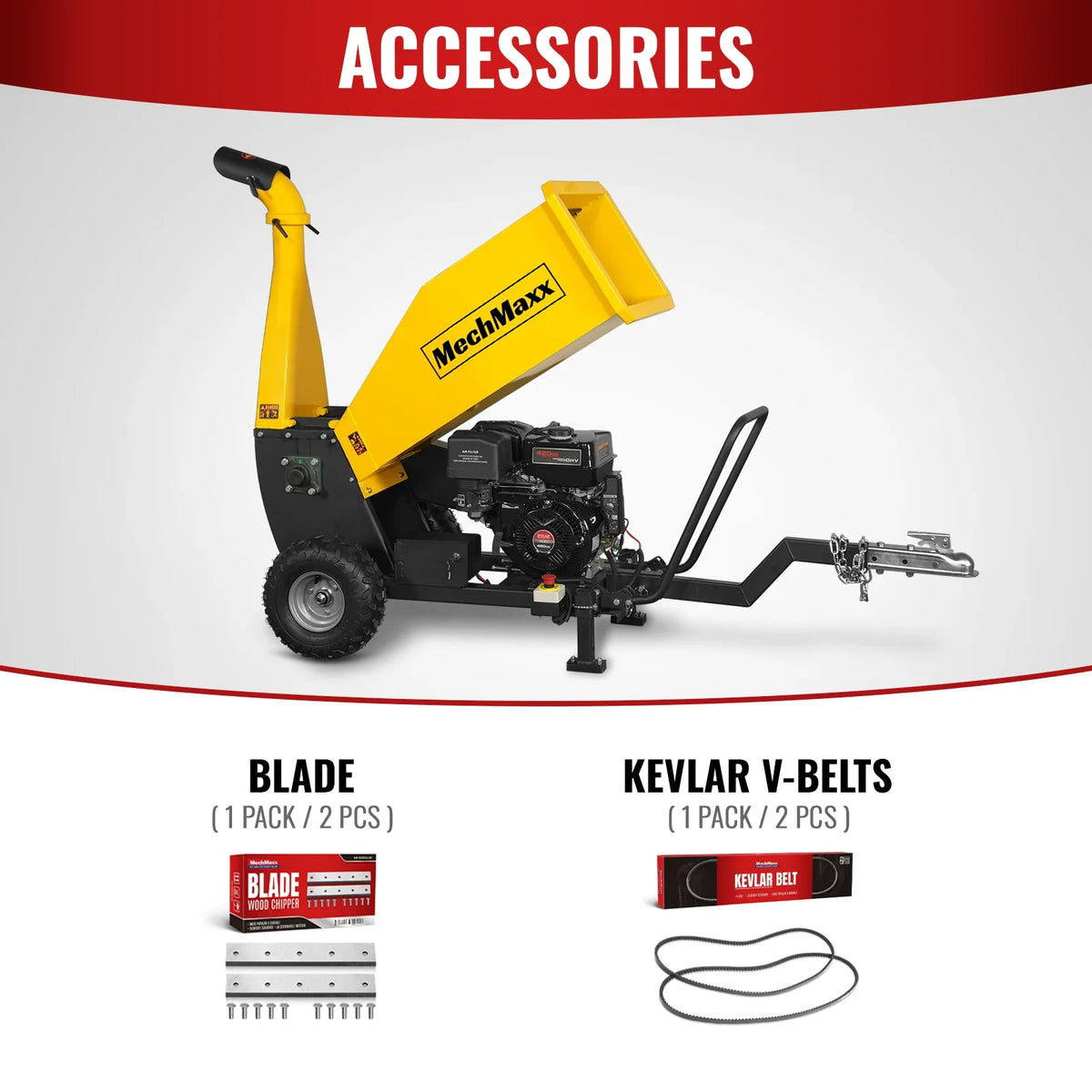 MechMaxx PGS1500 Wood Chipper 15HP Electric Start 12.7cm Capacity