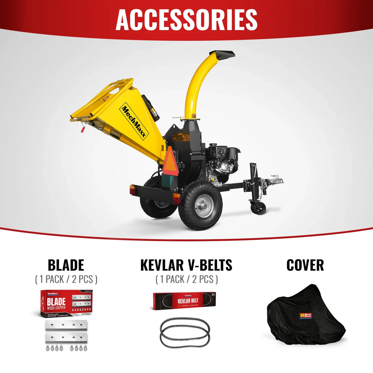 MechMaxx P4205 Wood Chipper 14HP Kohler 12.7cm Capacity