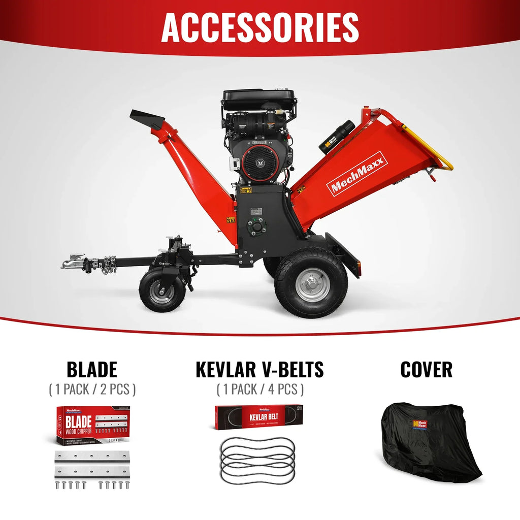 MechMaxx B200 Wood Chipper 35HP Electric Start 20.3cm Capacity