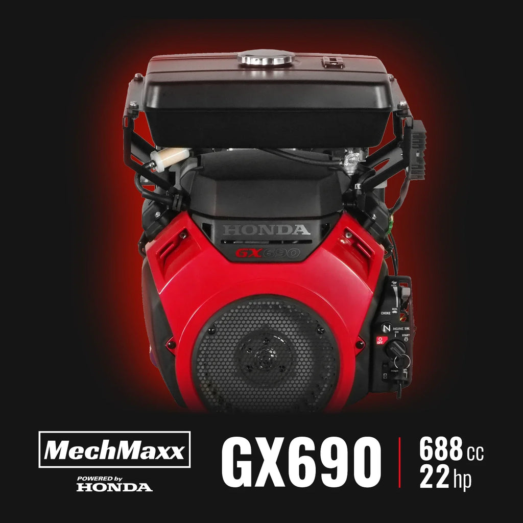 MechMaxx B200 Drum Wood Chipper 22HP 688cc Electric Start 20.3cm Capacity