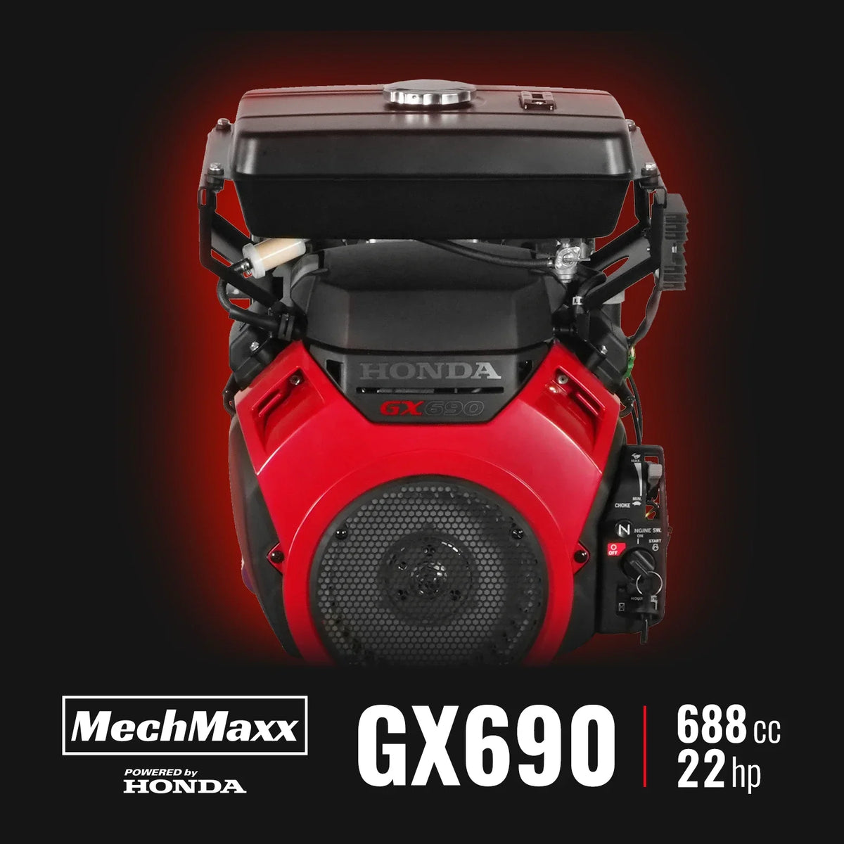 MechMaxx B200 Drum Wood Chipper 22HP 688cc Electric Start 20.3cm Capacity