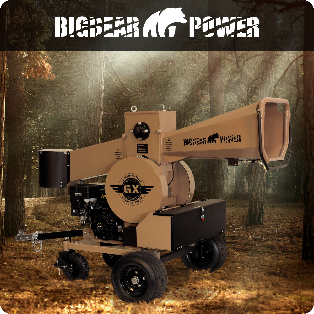 BigBear Power BBC82 Wood Chipper 15HP Electric Start 12.7cm Capacity