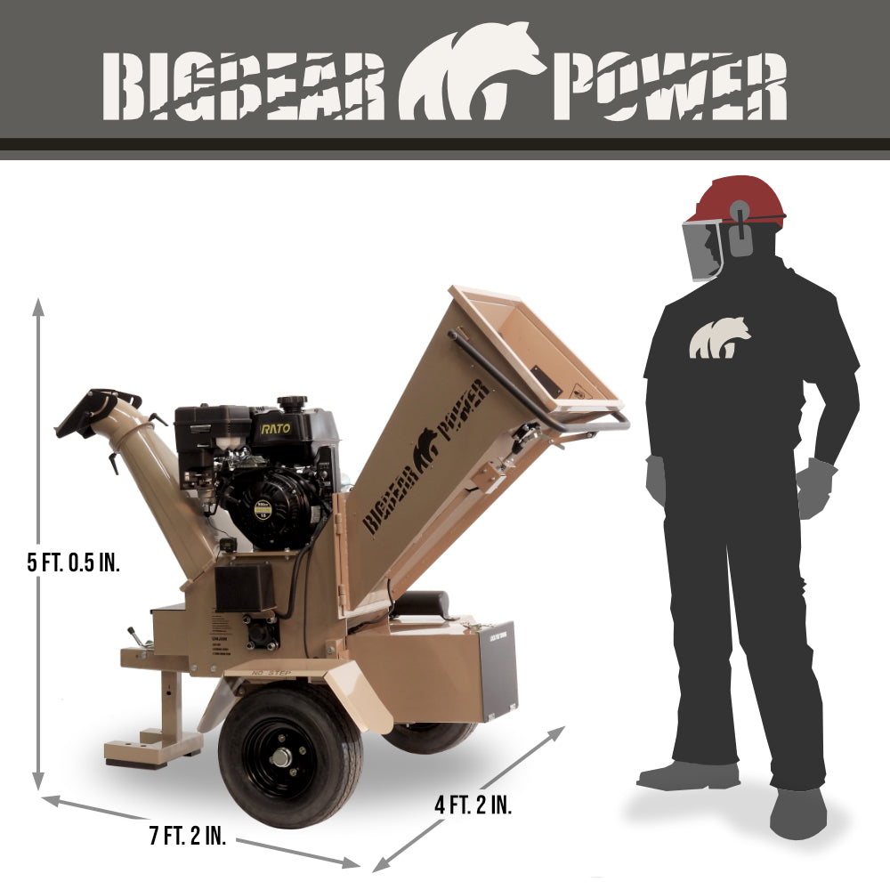 BigBear Power BBC52 Tornadic Wood Chipper 15HP Electric Start 12.7cm Capacity