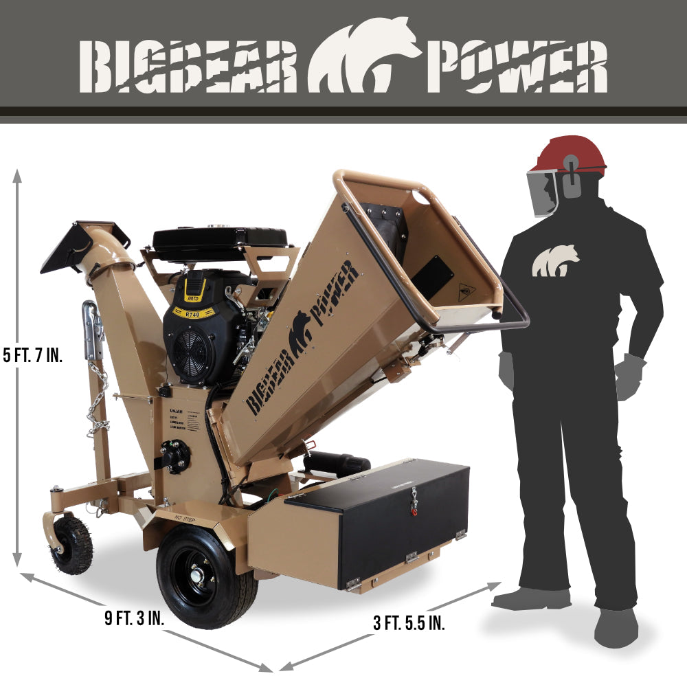 BigBear Power BBC62 Wood Chipper 20HP Electric Start 15.2cm Capacity