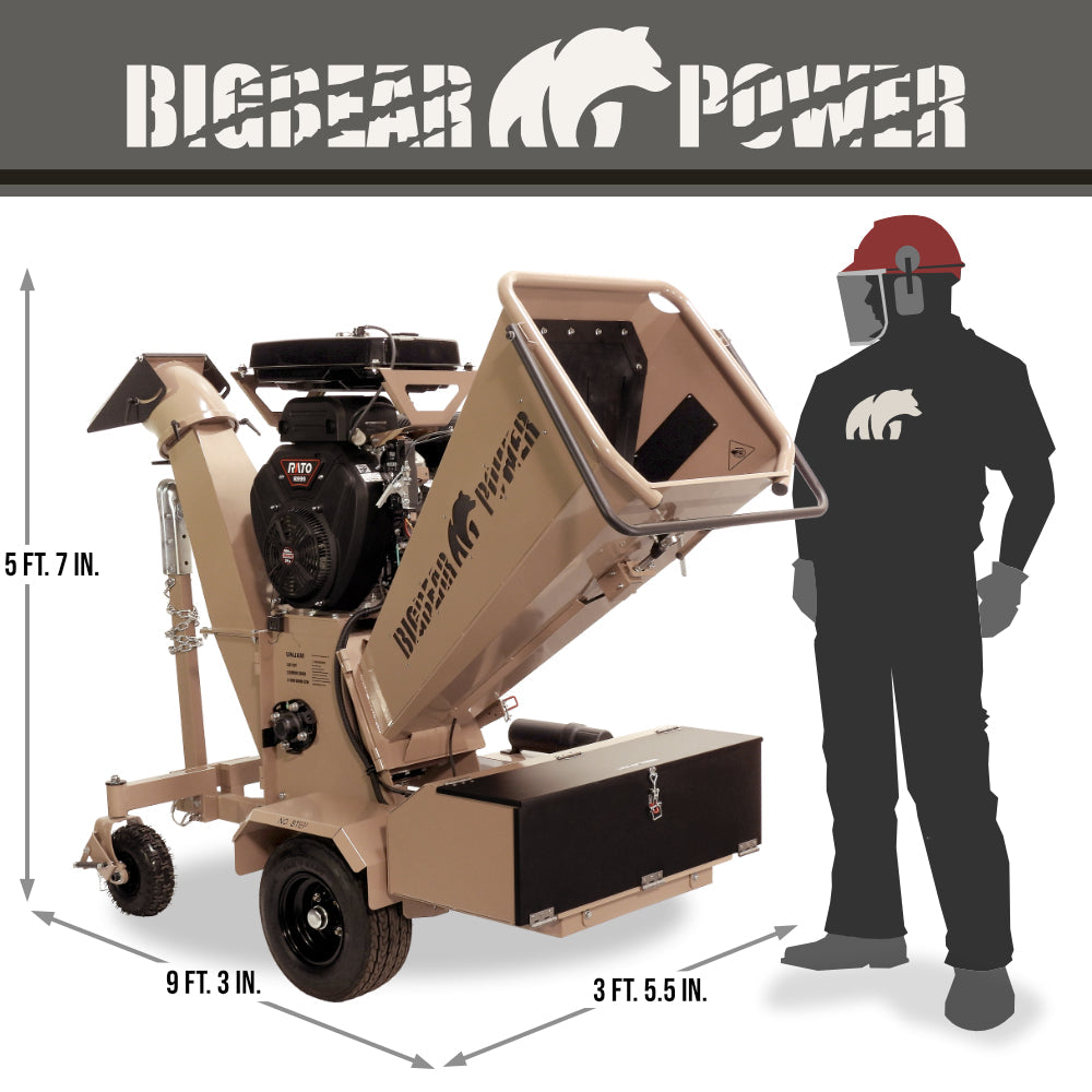 BigBear Power BBC72 Wood Chipper 34HP Electric Start 17.8cm Capacity