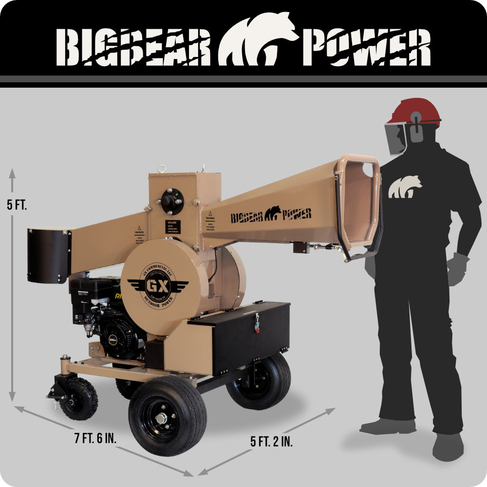 BigBear Power BBC82 Wood Chipper 15HP Electric Start 12.7cm Capacity