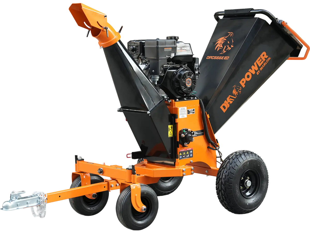 DK2 OPC566E-V2 Kinetic Wood Chipper 19.5HP 500cc Electric Start 15.9cm Capacity