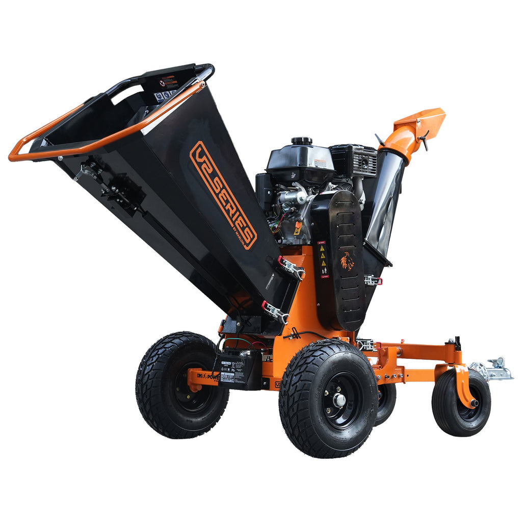 DK2 OPC566E-V2 Kinetic Wood Chipper 19.5HP 500cc Electric Start 15.9cm Capacity