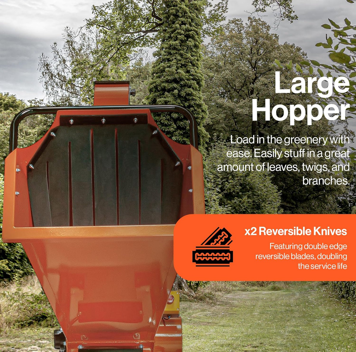 Super Handy GUO140 Wood Chipper 15HP Electric Start 12.7cm Capacity