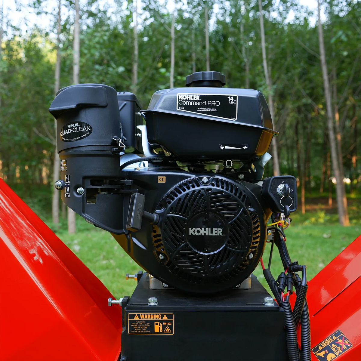 MechMaxx B150 Wood Chipper 14HP Kohler 429cc Electric Start 15.2cm Capacity