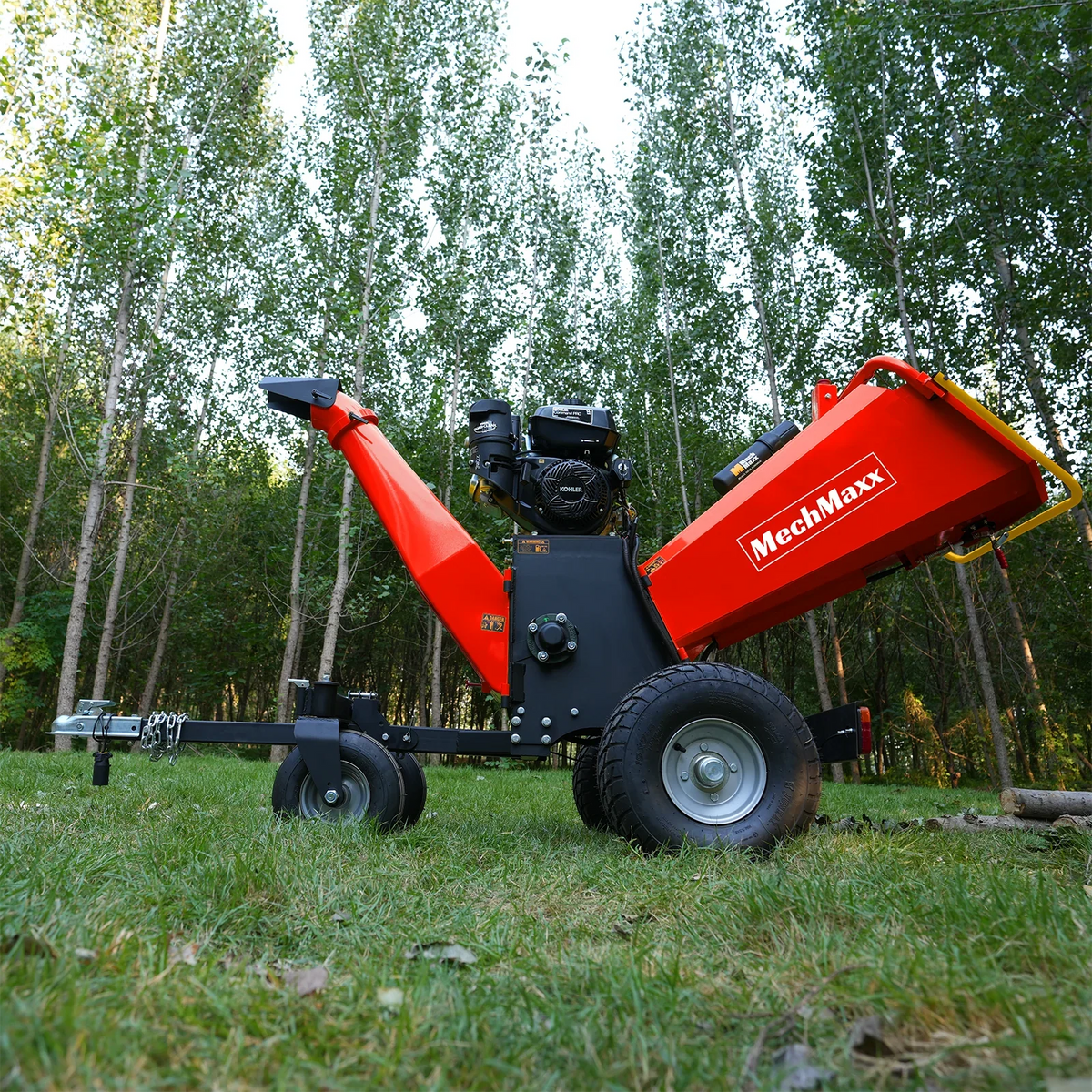 MechMaxx B150 Wood Chipper 14HP Kohler 429cc Electric Start 15.2cm Capacity