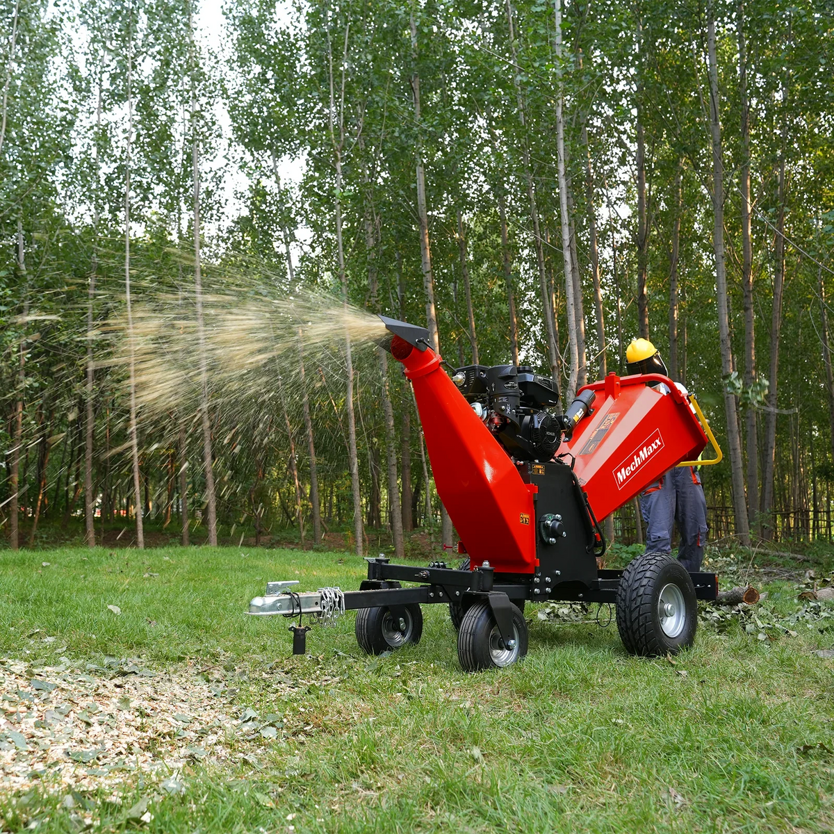 MechMaxx B150 Wood Chipper 14HP Kohler 429cc Electric Start 15.2cm Capacity