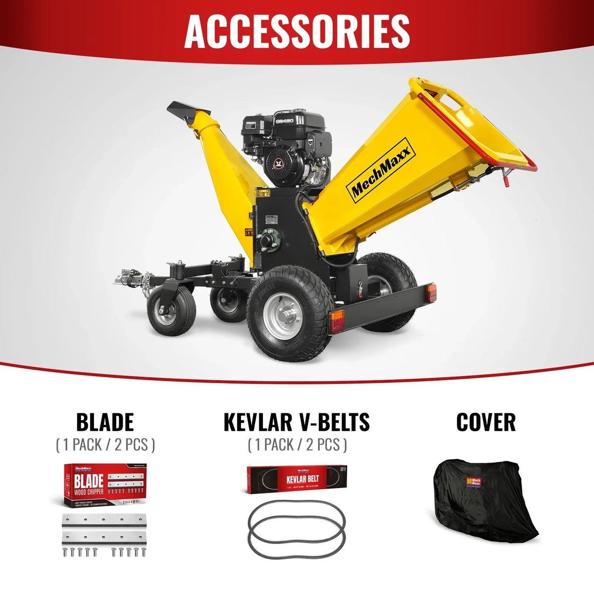 MechMaxx B150 Wood Chipper 13.4HP Electric Start 15.2cm Capacity