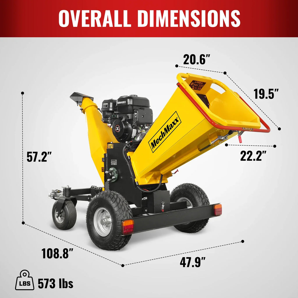 MechMaxx B150 Wood Chipper 13.4HP Electric Start 15.2cm Capacity
