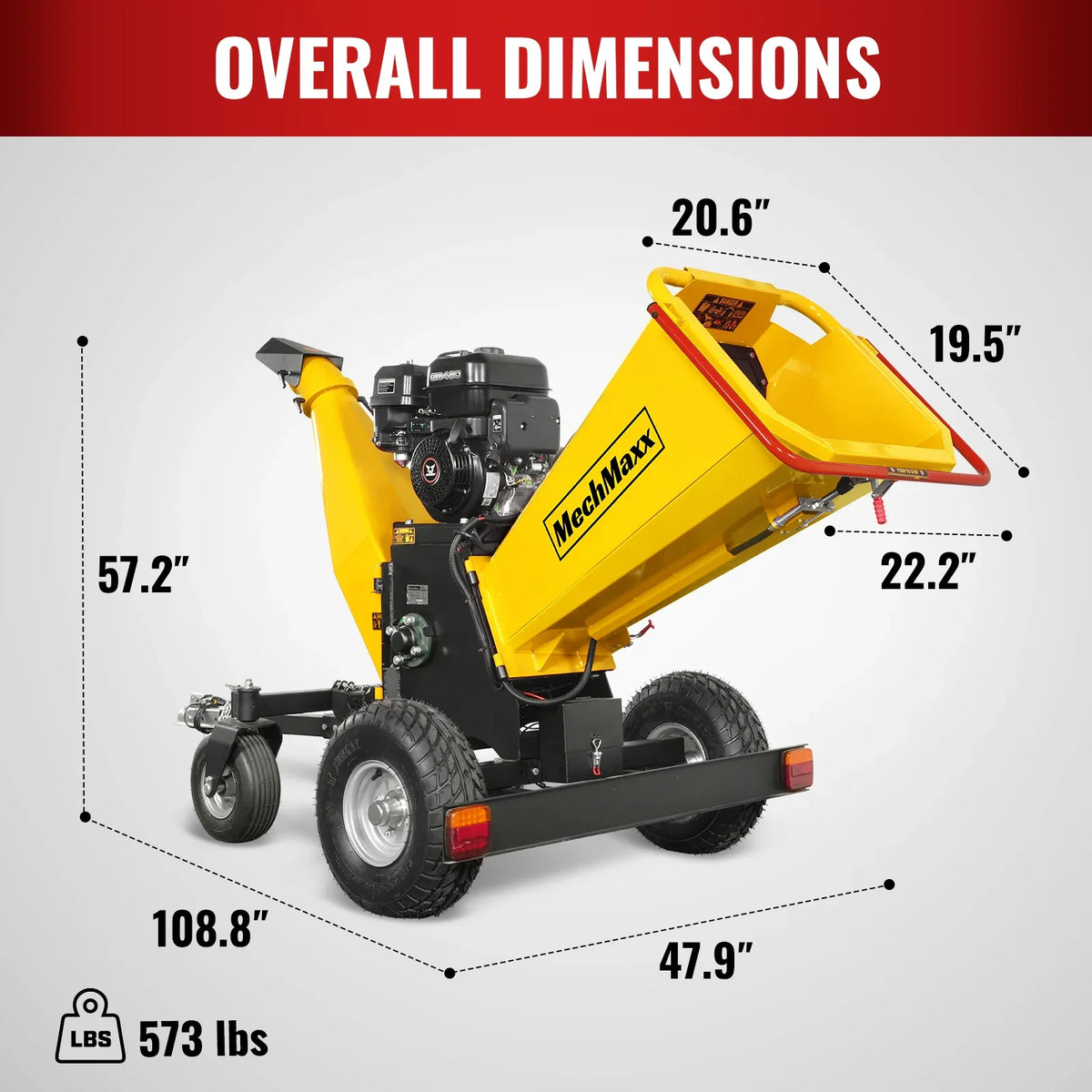MechMaxx B150 Wood Chipper 13.4HP Electric Start 15.2cm Capacity