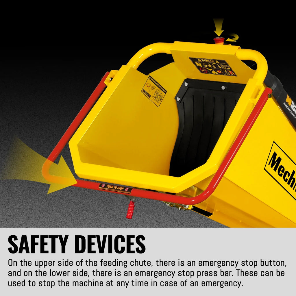 MechMaxx B150 Wood Chipper 13.4HP Electric Start 15.2cm Capacity