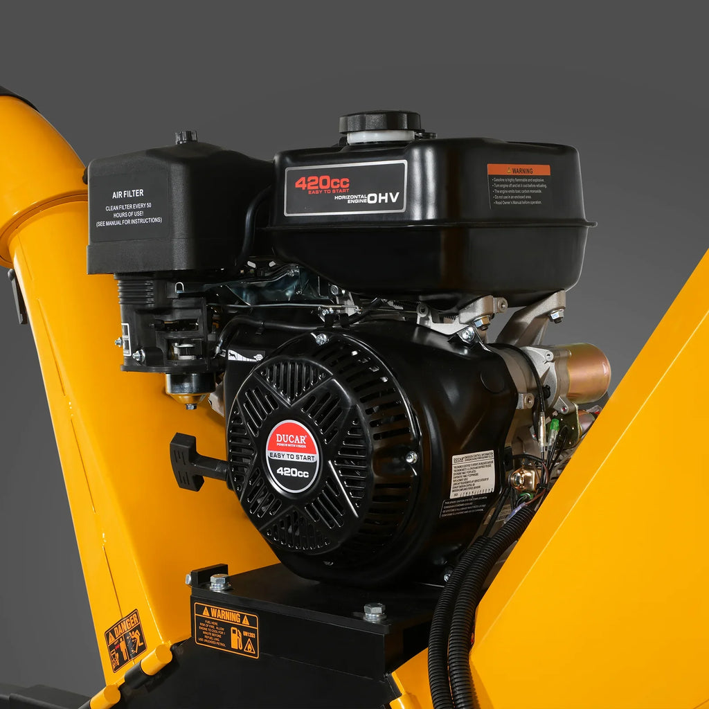 MechMaxx GS1500 Wood Chipper 15HP 420cc Electric Start 12.7cm Capacity