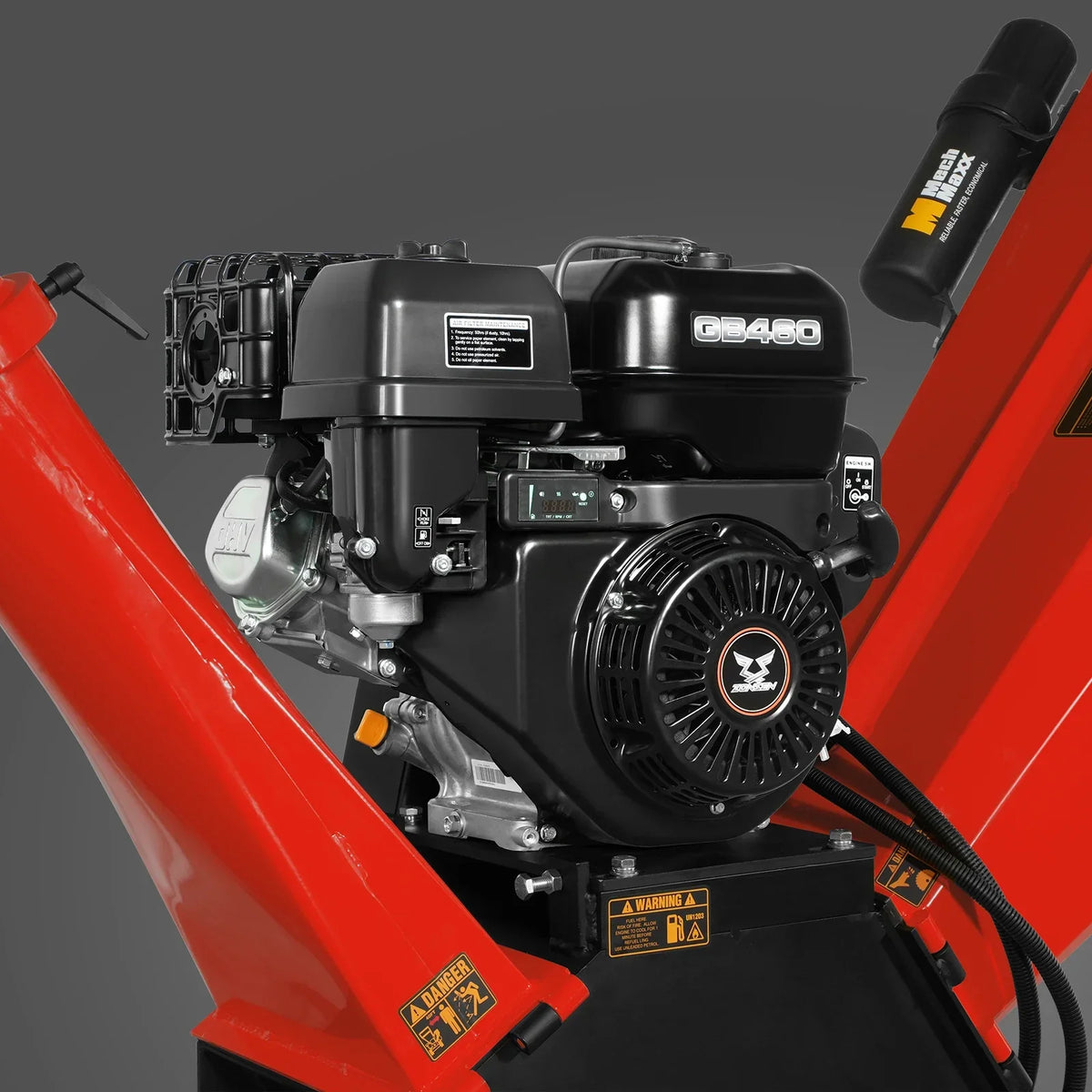 MechMaxx GS1500 Wood Chipper 15HP 459cc Electric Start 12.7cm Capacity