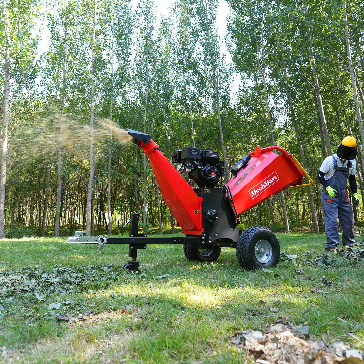 MechMaxx P4206 Wood Chipper 13.4HP 420cc Electric Start 15.2cm Capacity