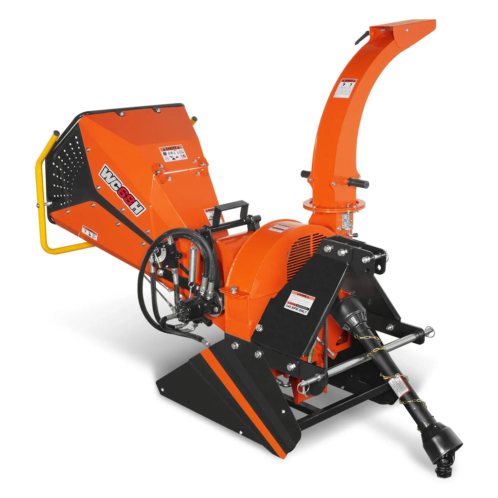 MechMaxx WC68H Wood Chipper 3-Point PTO for 20-50HP Tractors 15.2cm Capacity