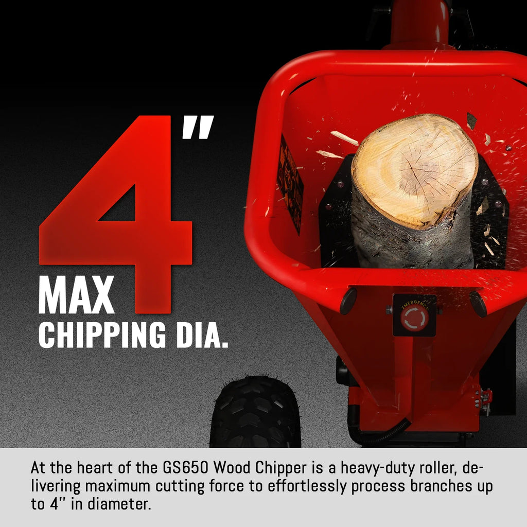 MechMaxx GS650 Wood Chipper Honda GX200 10.2cm Capacity