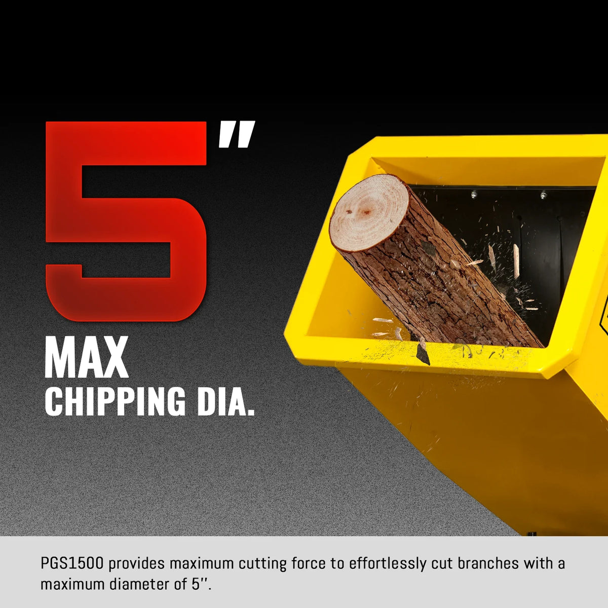 MechMaxx PGS1500 Wood Chipper 15HP Electric Start 12.7cm Capacity