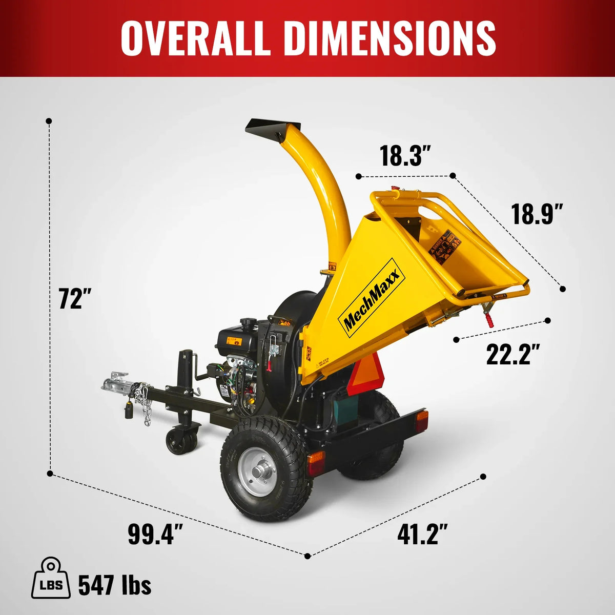 MechMaxx P4205 Wood Chipper 14HP Kohler 12.7cm Capacity