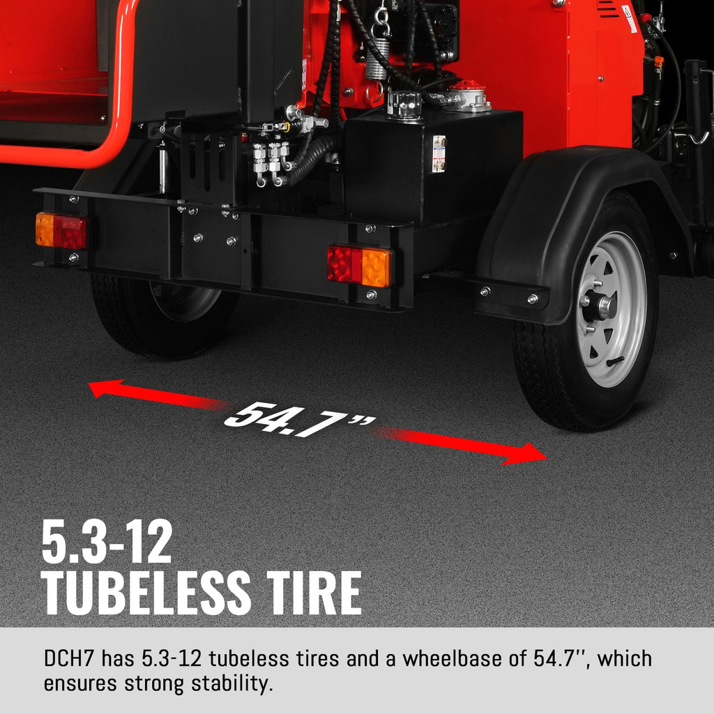 MechMaxx DCH7 Wood Chipper 25HP 750cc Electric Start 17.8cm Capacity