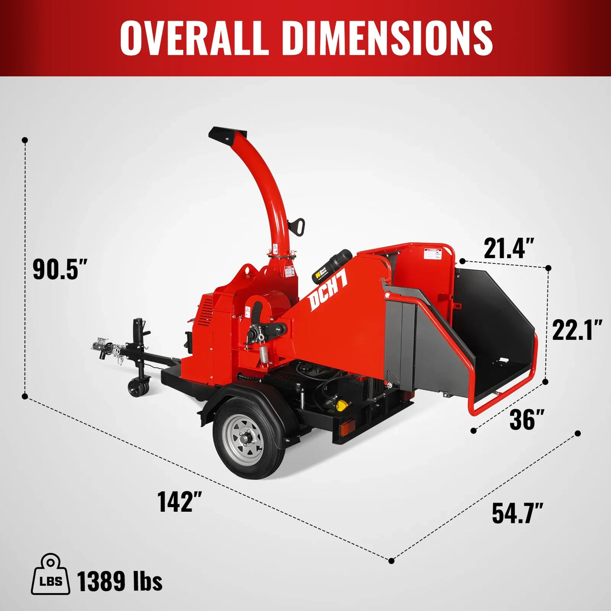 MechMaxx DCH7 Wood Chipper 25HP 750cc Electric Start 17.8cm Capacity