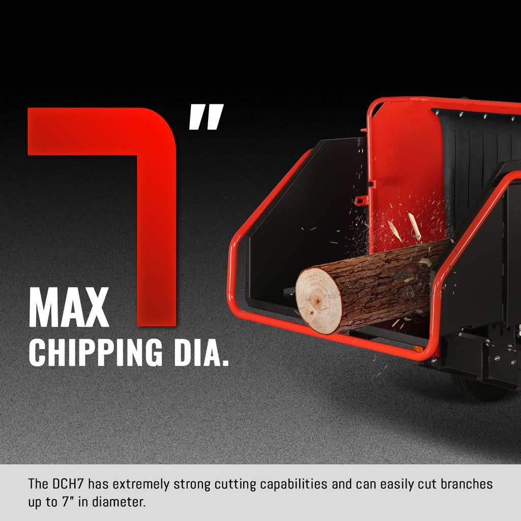 MechMaxx DCH7 Wood Chipper 25HP 750cc Electric Start 17.8cm Capacity
