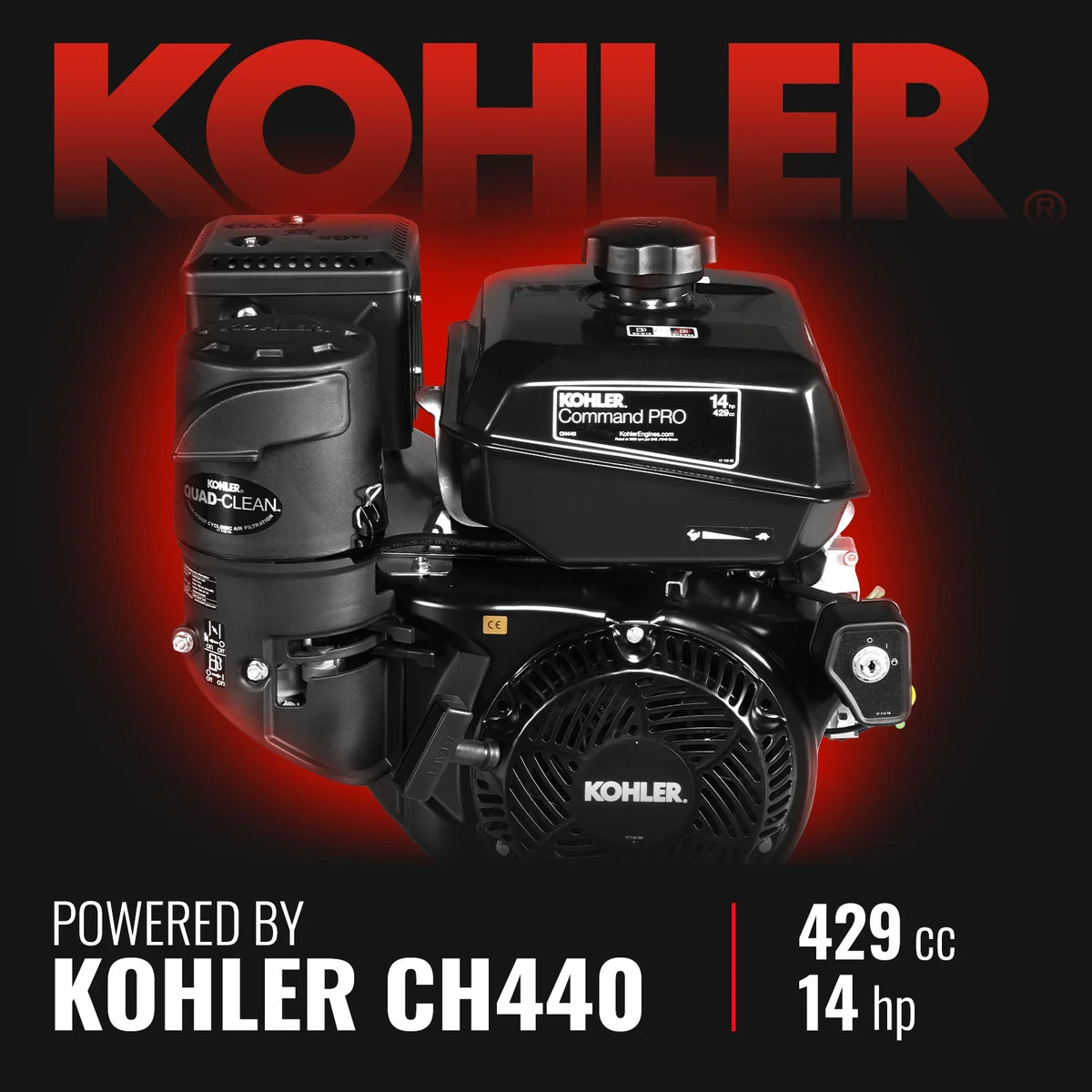 MechMaxx B150 Wood Chipper 14HP Kohler 429cc Electric Start 15.2cm Capacity