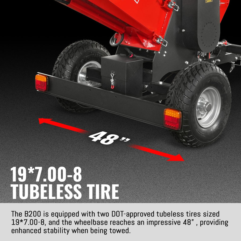 MechMaxx B200 Drum Wood Chipper 22HP 688cc Electric Start 20.3cm Capacity